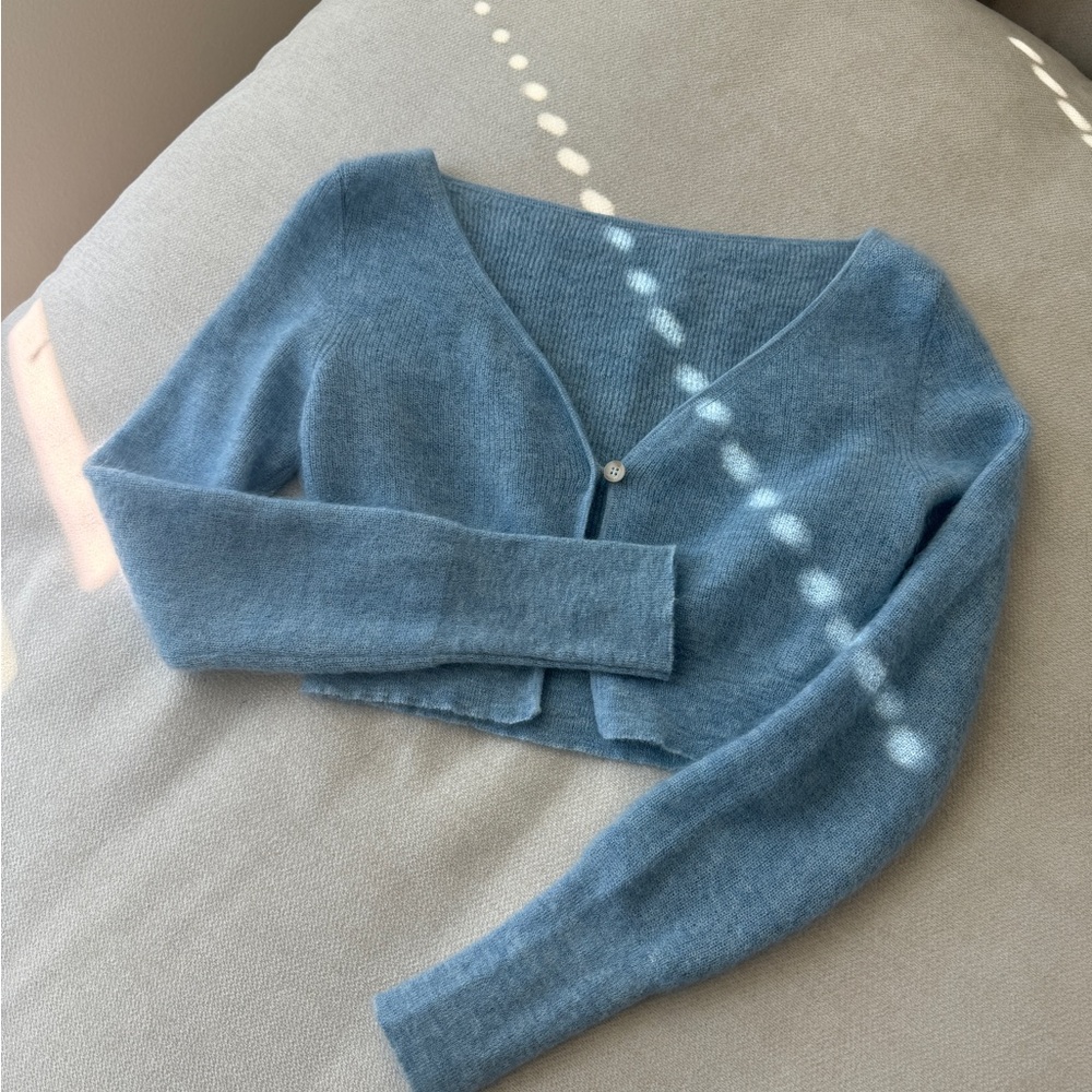 JACQUEMUS Blue V-Neck Women's Sweater